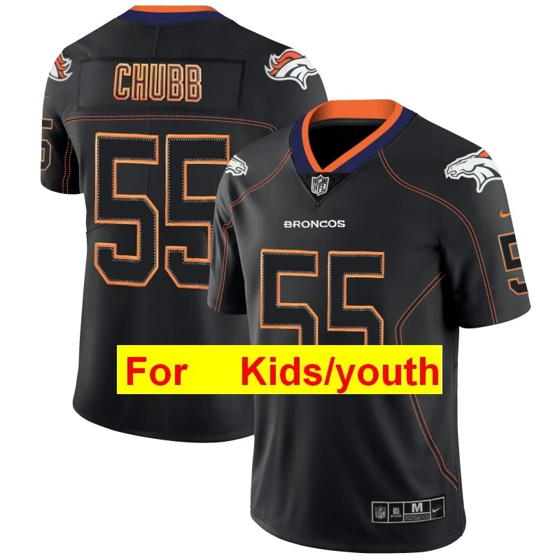Youth Denver Von Miller Bradley Chubb John Elway Emkidsuel Sanders Steve Atwater Chris Harris Jr color rush Jersey - Цвет: Бежевый
