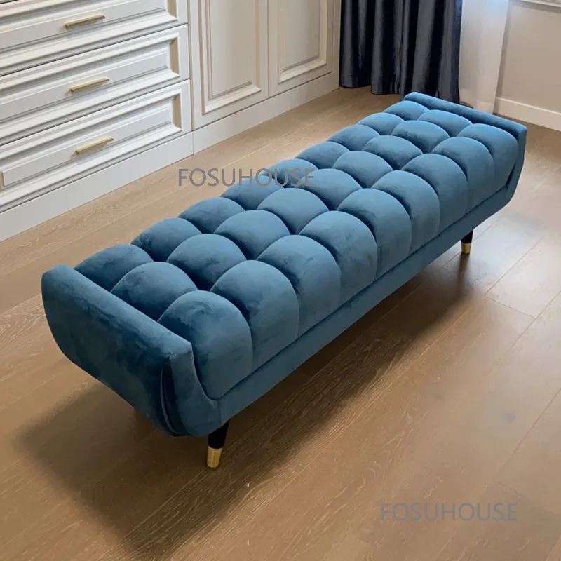 Nordic Sofa Stool Cloakroom Living Room Bench Clothing Store Shoe Changing Stool Bed End Sofa Cushion