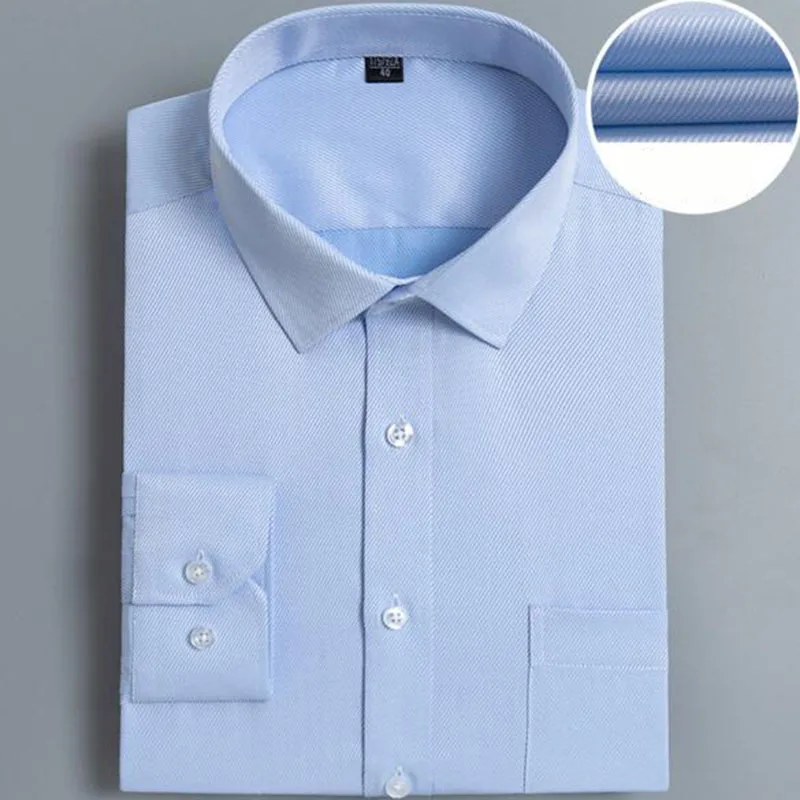 Мужская деловая одежда с длинными рукавами, рубашки Camisa, однобортные, однотонные, яркие цвета, весна-осень, ткань для формы Slim Fit