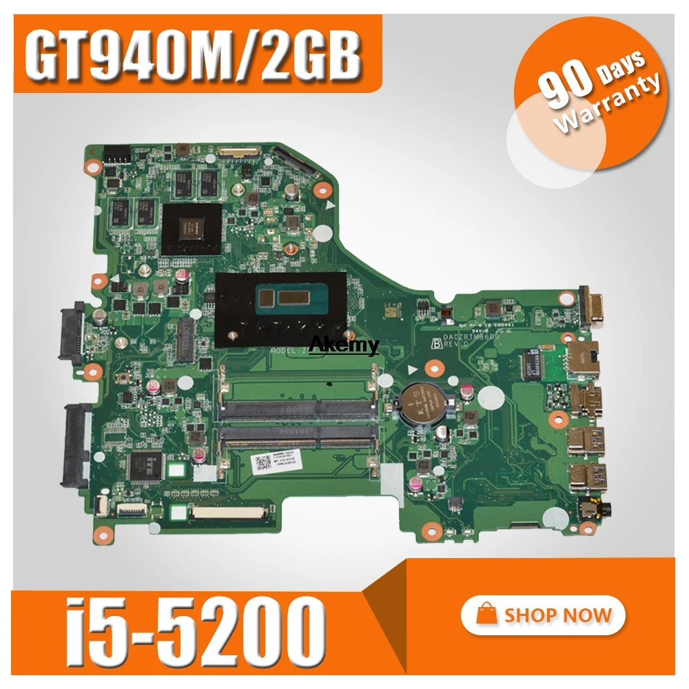 E5-573G материнская плата для acer Aspire E5-573G I5-5200U GT940/GT920M-2 GB DA0ZRTMB6D0 trabalho de Teste