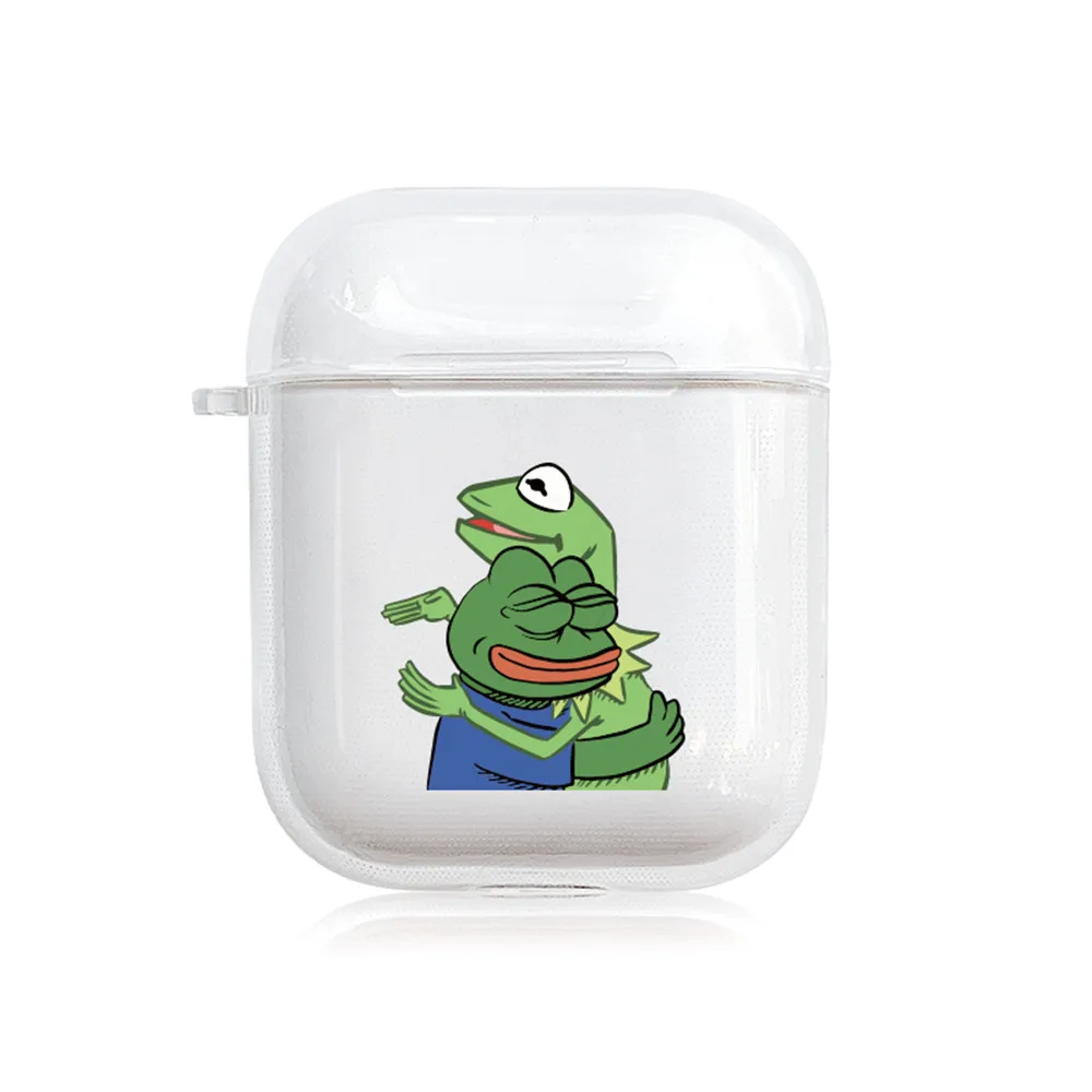 Мультяшный Sad чехол с лягушкой для Apple AirPods беспроводные Bluetooth наушники Pepe Memes мягкий прозрачный чехол для Airpods - Цвет: 27