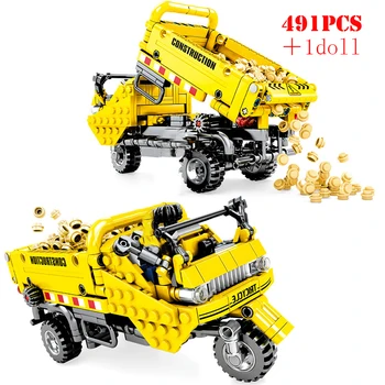 

Tricycle Dump Truck Vehicle Building Block Technic Engineering City Construction Enlighten Brick Toys For Children Birthday Gift