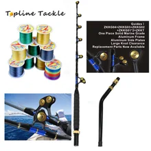 

6' Eliminator Alu Bent Butt Trolling Fishing Rod 5+1 Roller Guide Boat Fishing Trolling Rod with Braided Fishing Line 0.1#-0.5#
