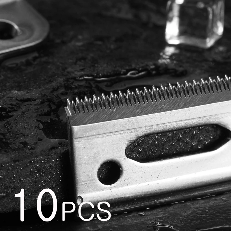 Silver-10 pcs Профессиональный шатающийся зуб сменный клипер лезвие из нержавеющей стали подвижное лезвие с коробкой - Цвет: Silver-10 pcs