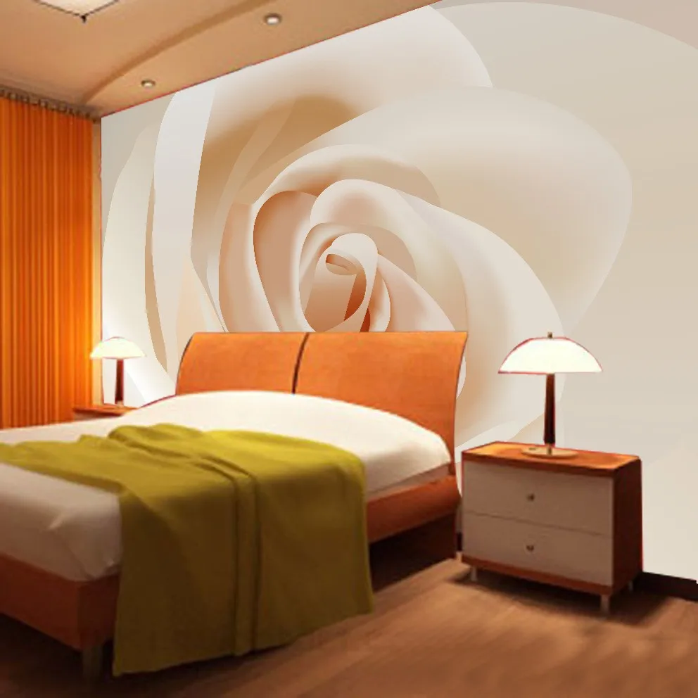 

Drop Shipping Custom Any Size 3D Wall Mural Photo Wallpaper Rose Flower Decor Wall Painting Wallpaper Papel De Parede 3D