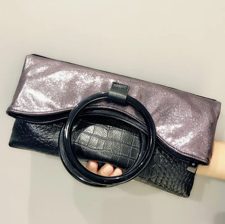 Женская сумка-клатч из натуральной кожи с узором «крокодиловая кожа», модная женская сумка-тоут из воловьей кожи, женская сумка на плечо, сумка-мессенджер