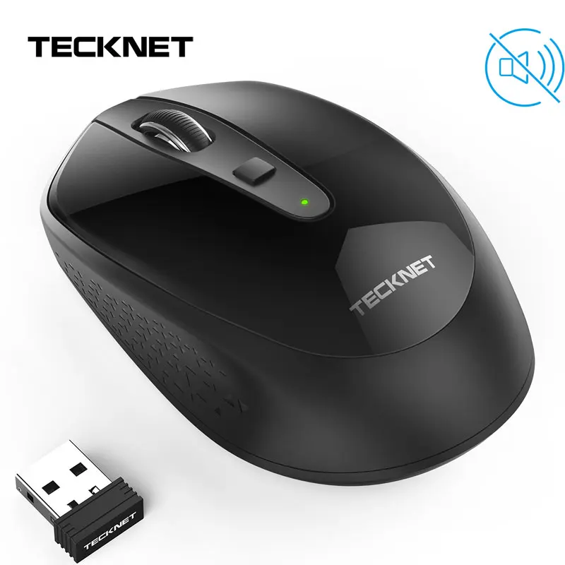 TeckNet Omni Бесшумная беспроводная мышь 2000 dpi 1500 dpi 2,4 GHz приемник оптическая компьютерная мышь эргономичная мышь для ноутбука ПК
