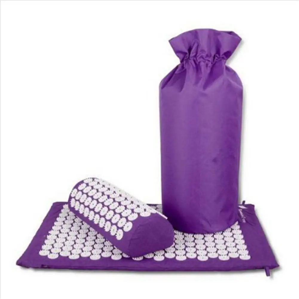 

3 Piece Massage Mat With Needles Head Neck Back Foot Massage Pad Spike Cushion Shakti Mat Pillow Massage & Relaxation