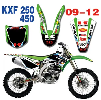 

Motocross Bike Graphics Stickers Decals For Kawasaki KX250F KXF450 KX450F 09-12