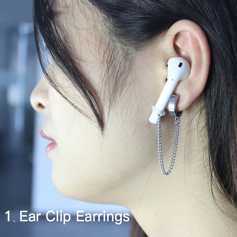 Vansnow, уникальные, нержавеющая сталь, анти-потеря, унисекс, Airrings для Airpods 1/2, аксессуары для Airpods, чехол, серьги, наборы