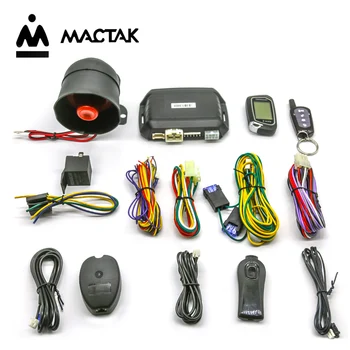 

MACTAK Universal car alarm LED LCD 2 way start and stop system DC12V turbo security device shock/vibration alarm