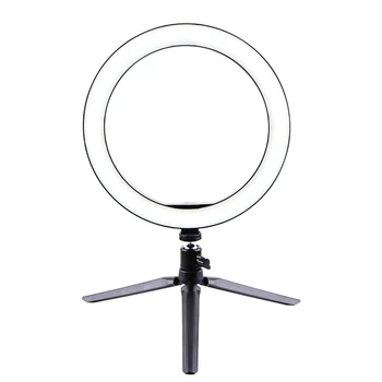 

Photography 10 Inch 6500K Dimmable LED Selfie Ring Light for Camera Phone Video Makeup Lamp With Table Tripod Phone Holder