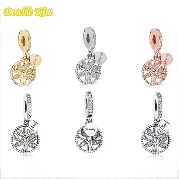 

Rose and Tree Family Beads Pendant with Alloy Pendants Charm Dangle Classic Fit Women Charms Bracelet Bangle DIY Jewlry Making