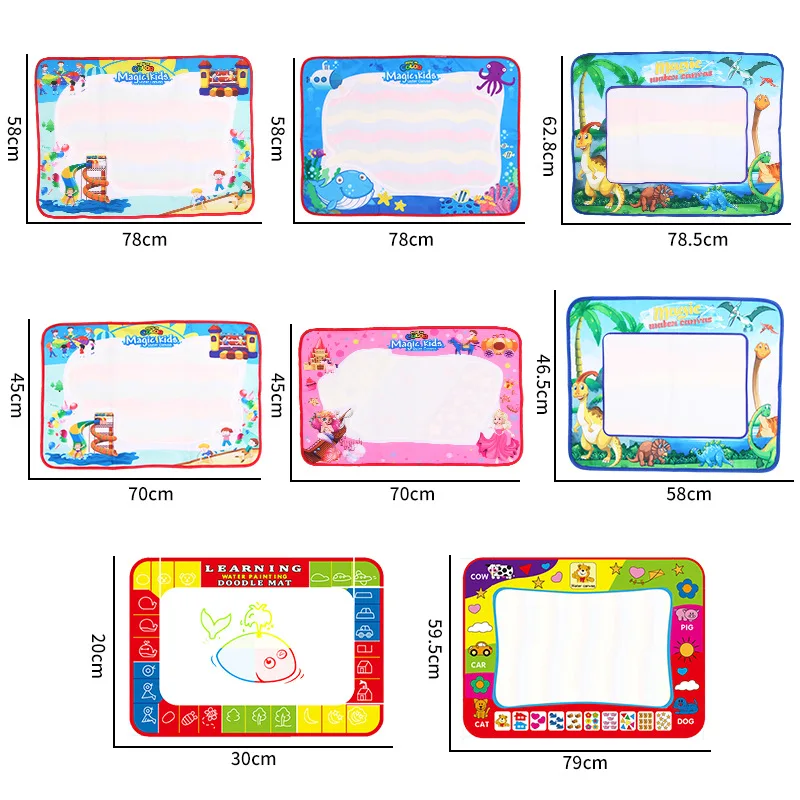 

Children Rainbow-colored Magic Canvas Aeroplane Chess Game Doing Homework Blanket Graffiti Painted Children'S Educational Early