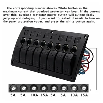 

Breaker Circuit Breaker Plastic DC 12-24V 120-260W LED Marine Boat Rocker