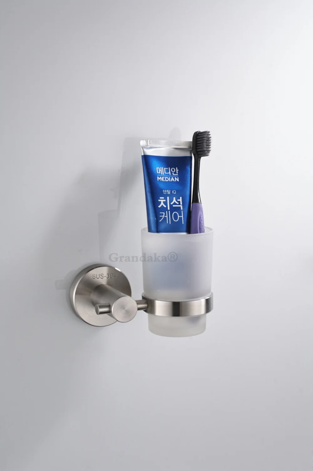 SUS 304 держатель чашки зубной щетки из нержавеющей стали и стакан держатели Настенные держатель зубной щетки наборы оборудования для ванной продукт для ванной