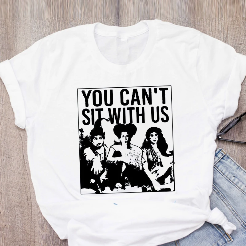 Забавная футболка с графическим принтом «You Can't Sit with Us», футболка с злодеем, женская футболка с надписью «Maleficent Evil queen», классные женские топы