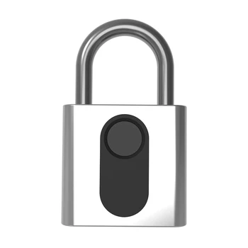 

Smart Keyless Door Lock USB Rechargeable Fingerprint Lock Waterproof Anti-Theft Security Padlock Luggage Case Lock GS40F Silvery
