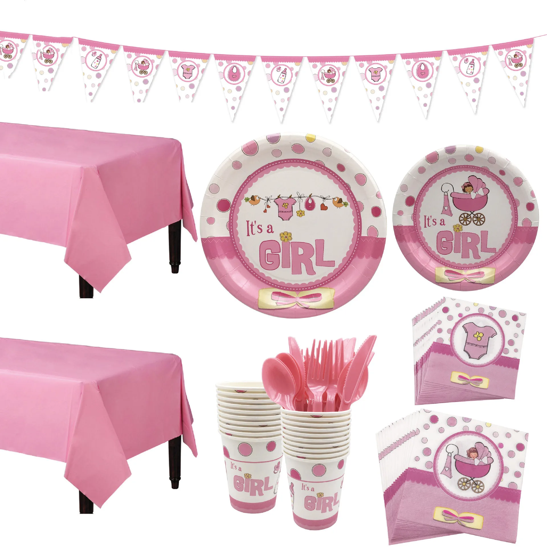 

1Set Baby Shower Decor Party Tableware Kid Birthday Paper Plate Cup Tablecloth Gender Reveal Unicorn Bear Balloon Party Supplies