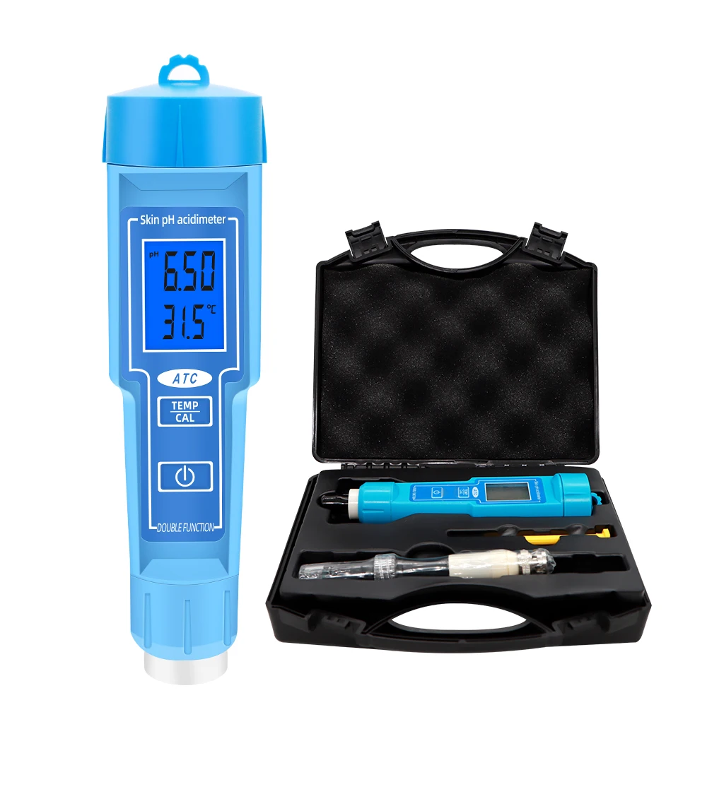 1 temperatura ph tester automático calibrando medidor