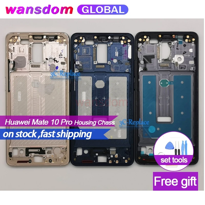

Used Original For Huawei Mate 10 Pro BLA-TL00 BLA-L09 Front Housing Chassis Plate LCD Display Bezel Faceplate Front frame