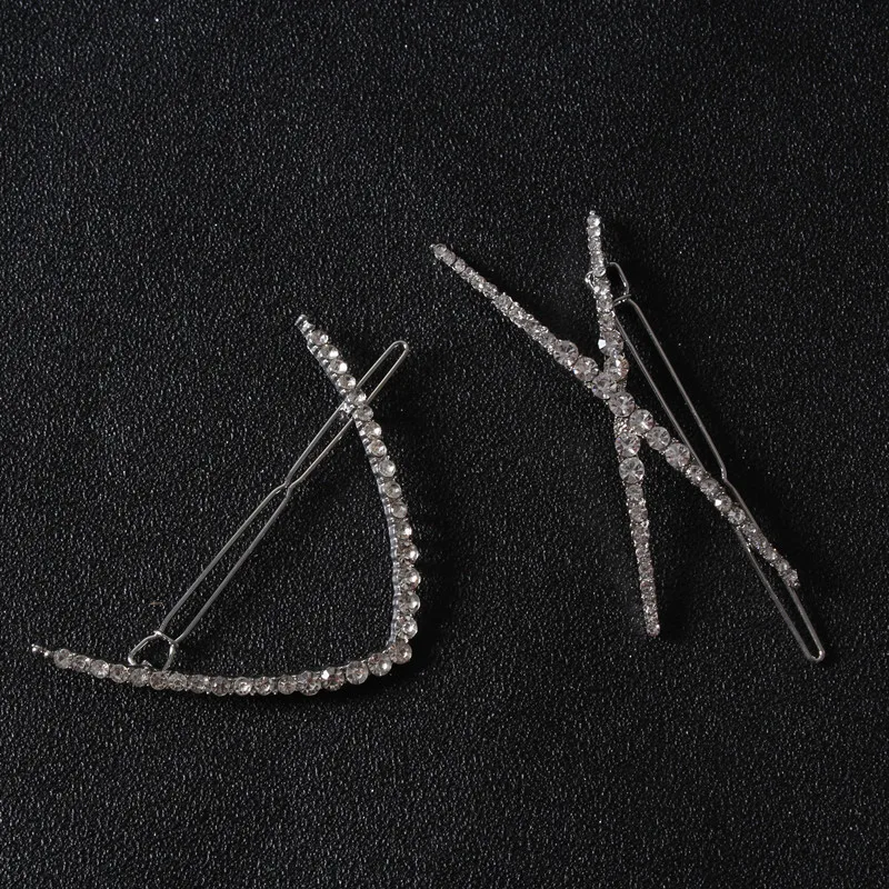 

Europe and America New X-shaped V-shaped clip ins net big love explosion shining Rhinestone Jewelry hairpin wholesale