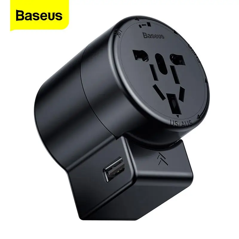 

Baseus USB International Wall Charger Universal Travel EU US UK AU Plug Adapter for iPhone 11 12 Pro Max 8 Xiaomi Huawei Samsung