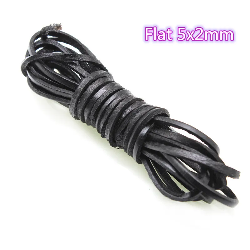 1M or 2M Black 3mm 4mm 5mm Synthetic BRAIDED LEATHER CORD DIY