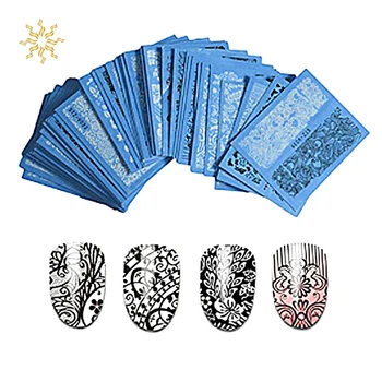 

1 Set 3D Vinyls Nail Stickers DIY Geometric Mixed Pattern Nail Art Decoration Decals K510