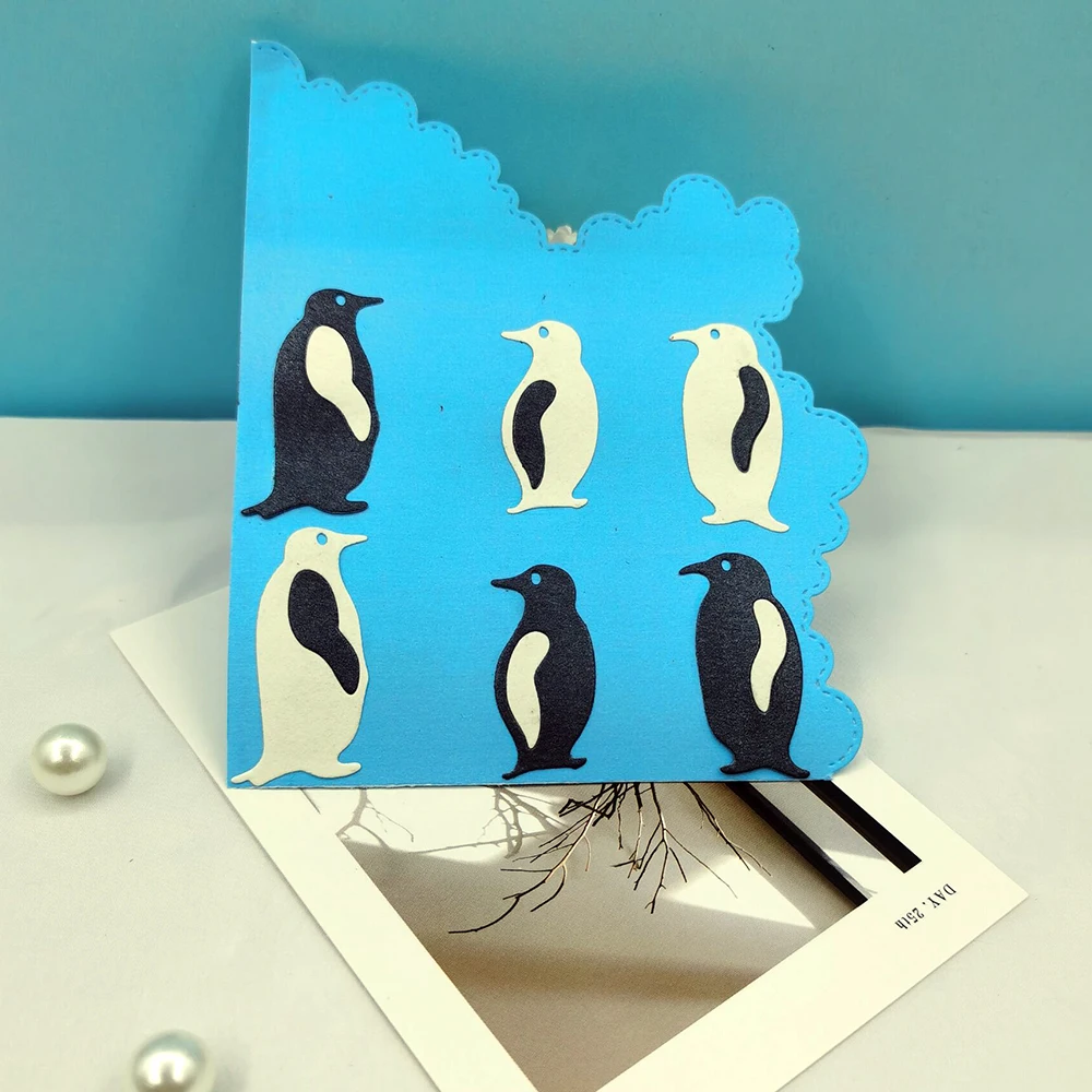 

Three Penguins Metal Cutting Dies Scrapbooking Embossing Folders For DIY Album Card Making Craft Stencil Greeting Photo Paper