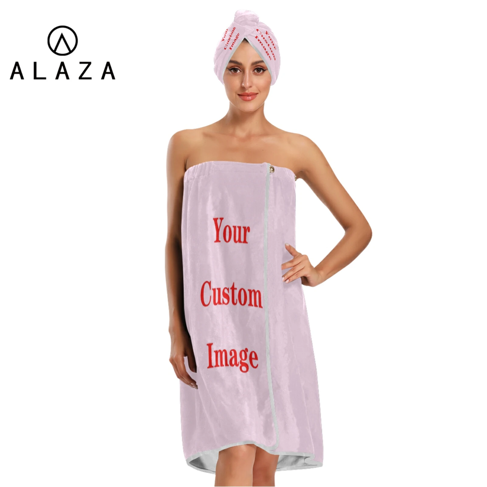 

Женский банный халат из кораллового флиса, мягкое абсорбирующее платье, быстросохнущее полотенце для волос с индивидуальным рисунком, комплект банных полотенец для взрослых с креативным дизайном