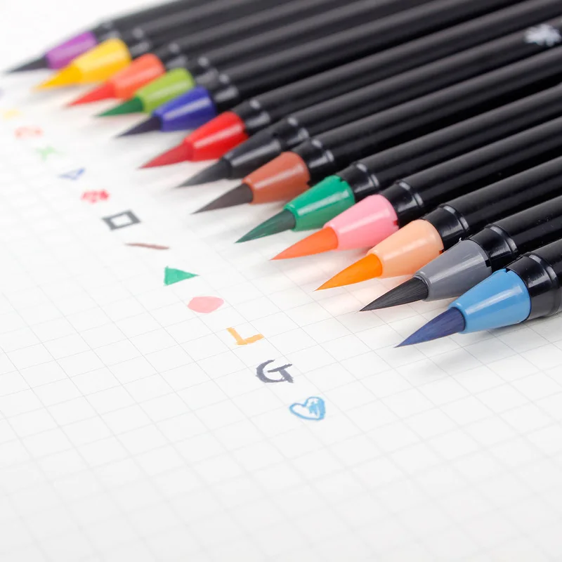 20color мягкая ручка-закладка акварель маркер ручка для рисования каллиграфии эскизов манга комикс арт поставка