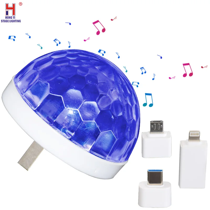 

Mini USB Disco Light Portable Family Party Light Crystal Magic Ball Colorful Effect Light Bar Club Stage Lamp For Mobile phones