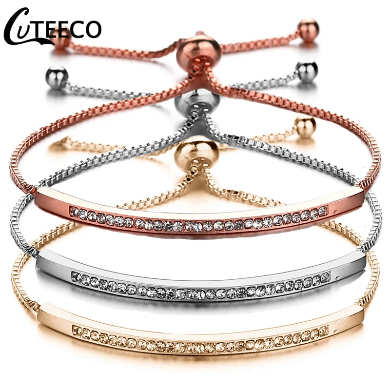 CUTEECO европейские пары кубического циркония браслеты для женщин Блестящий Кристалл браслет мужские Ювелирные изделия Браслеты Mujer
