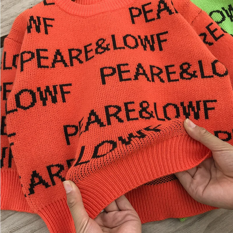 hot selling girls knitted sweater thicken winter fashion kids girls pullover sweater 2-7 years