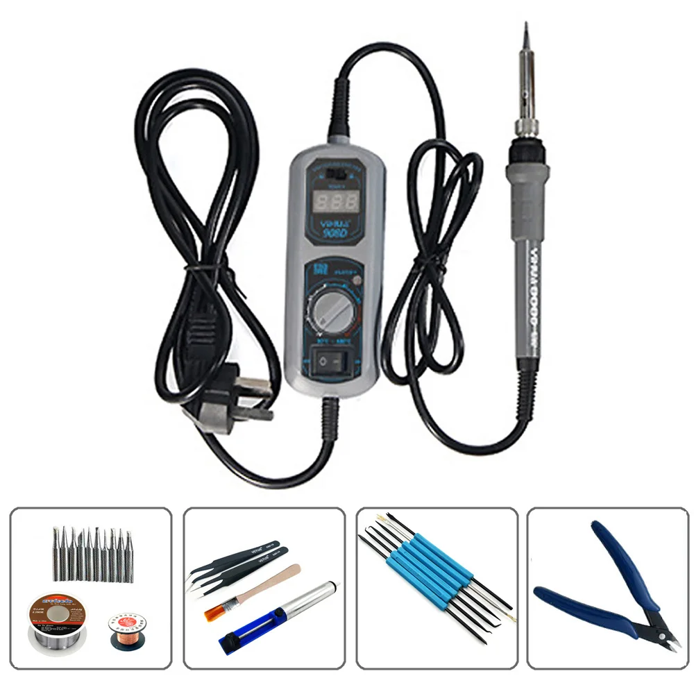 YIHUA-908D-60W-Portable-Thermostat-Soldering-Iron-Suit-Digital-Display-Adjustable-Thermostat-Electric-Welding-Repair-Tools