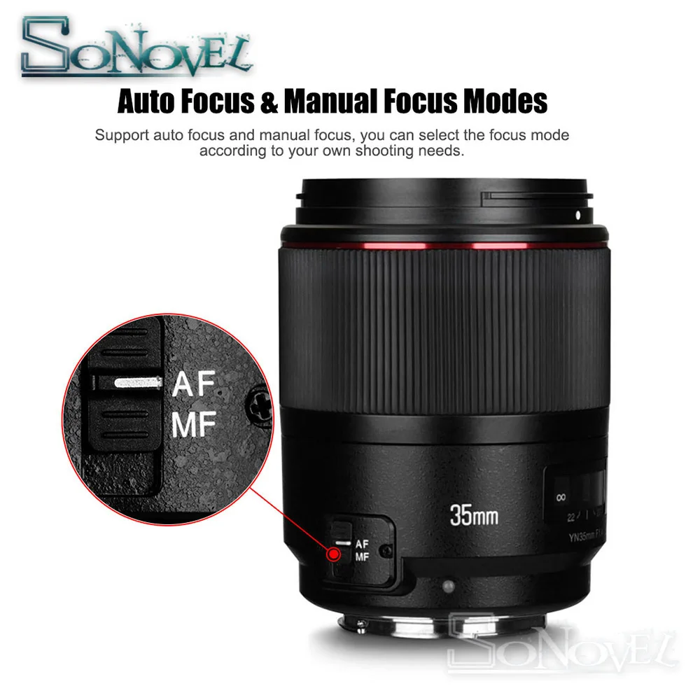 YONGNUO YN35mm F1.4 широкоугольный объектив с полной рамкой для камеры Canon DSLR 70D 80D 5D3 MARK II 5D2 5D4 800D 200D 7D2 6D 5D