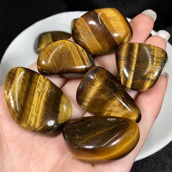 

Natural yellow tiger eye stone rollings stone block healing decorative gifts