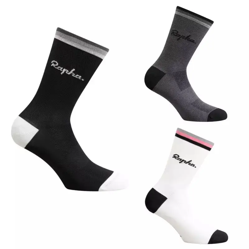 Profesional de ciclismo calcetines transpirable al aire libre deportes de ejercicio calcetines de compresión atlética calcetines para hombres tamaño 38-44