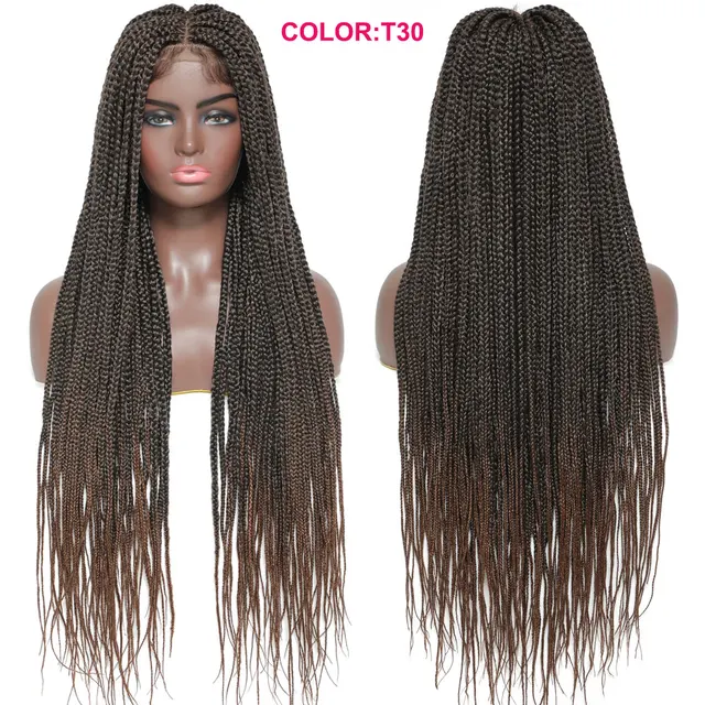 30 Braided Wigs Synthetic Lace Front Wig for Women Braid Lace Wigs with Baby Hair Knotless