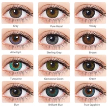 Vivideye 2 pcs/par lentes de contato coloridas halloween para olhos contatos coloridos não prescrição com vermelho azul cinza cor cosméticos