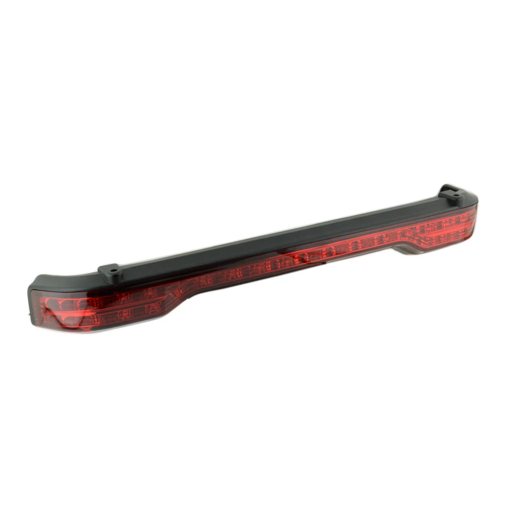 Black red Wrap Tour Pack LED Tail Brake Running Light for Harley Touring Trunk King 14-17