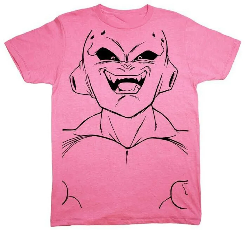 Dragon Ball Z Dbz Majin Buu Kid Large Face Anime Licensed Adult T Shirt Harajuku Funny Tee | Мужская одежда