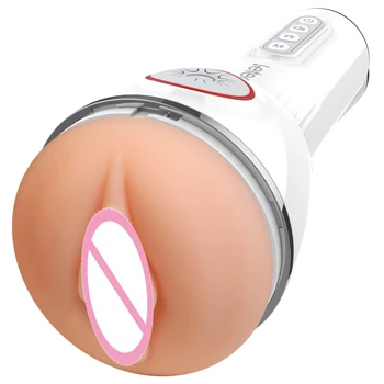 Leten Automatic Masturbator Cup for Male Double Airbag Clip Suck Vibrating Vagina Pocket Pussy Blowjob Stroker Sex Toys for Men 4