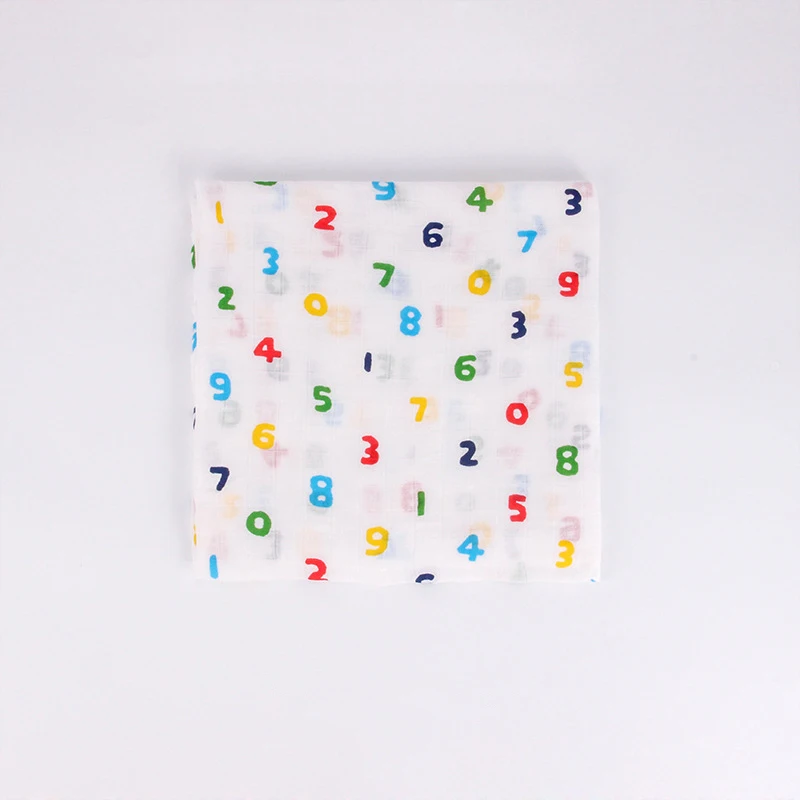 Bamboo Cotton Baby Blanket Muslin Swaddle Wraps Bamboo Baby Blankets Newborn Bamboo Muslin 120x120cm - Цвет: A