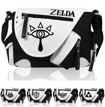 

The Legend of Zelda Men Women White Shoulder Bag Unisex Waterproof Canvas + PU Boys Cover Messenger School Bag