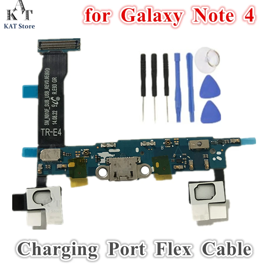 1Pcs USB Charging Port Charger Dock Connector Flex Cable for Samsung Galaxy Note 4 N910U N910T N9100 VS N910L N910S N910K N910F | Мобильные