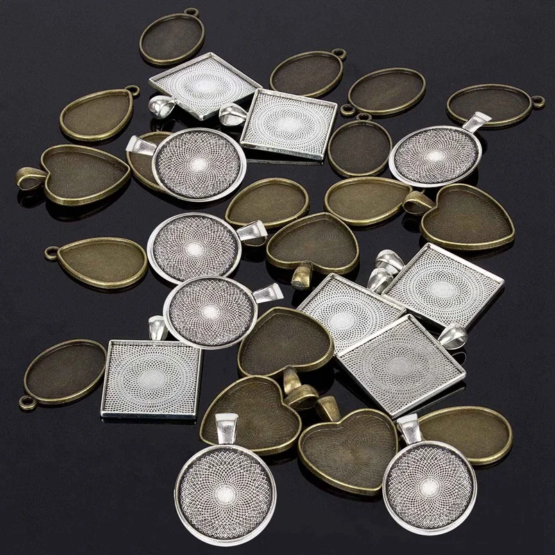 229 Pcs Diy Jewelry Casting Molds Tools Set More 9 Silicone Jewelry Resin Molds& 30 Pcs 5 Styles Pendant Trays Round Square Hea
