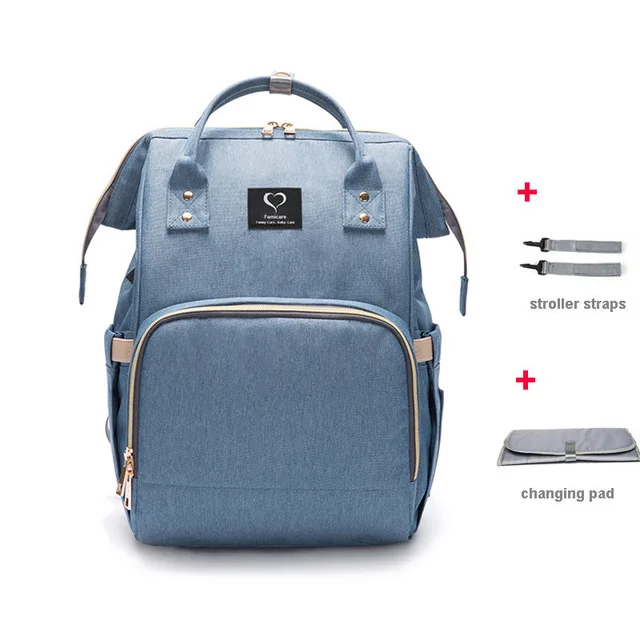light blue Сумка для подгузников для мамы, Детский рюкзак для путешествий, для мамы, для мам, для кормления, коляска, сумка для подгузников, большая емкость, водонепроницаемые детские сумки для мамы - Цвет: light blue