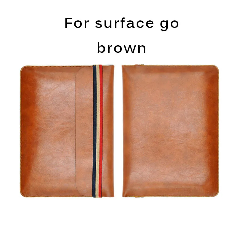 surface go brown Кожаный чехол для microsoft Surface Go Защитный чехол Surface Pro 4 Pro 5 Pro6 12 дюймов рукав женская мужская сумка для ноутбука - Цвет: surface go brown